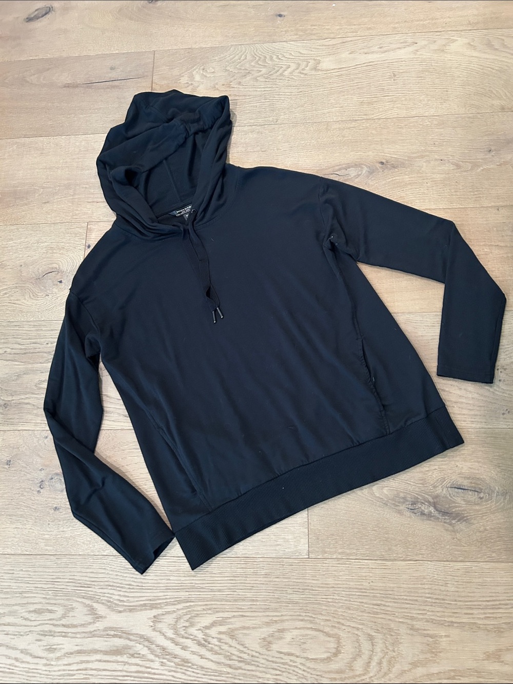 Banana Republic Black Hooded Long-Sleeve Pullover